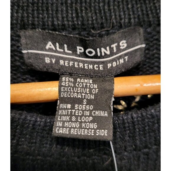 New All Points Reference Point Christmas Holiday Crewneck Sweater Sz S - Picture 6 of 7